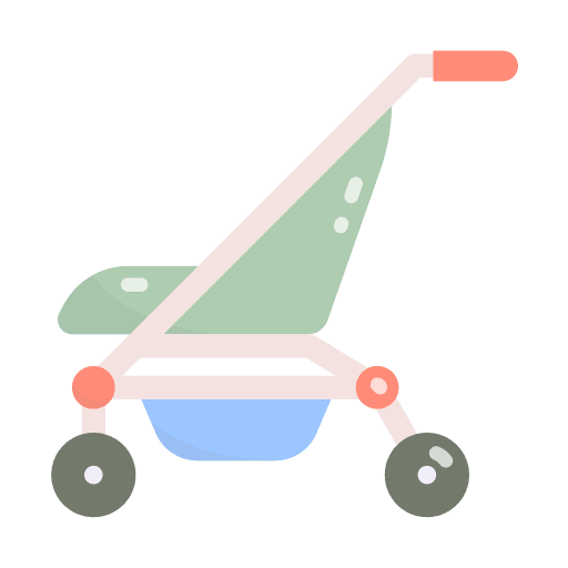 Strollers kid and baby children baby stroller icon