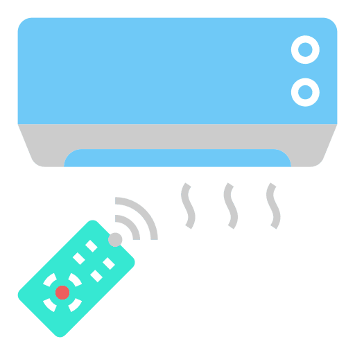 Air conditioner wifi digital smart home icon