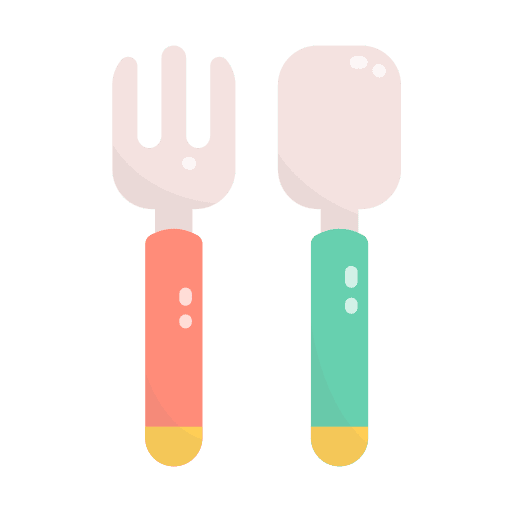 Cutlery spoon fork kid and baby icon Cutlery spoon fork kid and baby icon