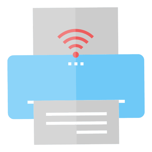 Printer wifi signal internet of things wireless icon