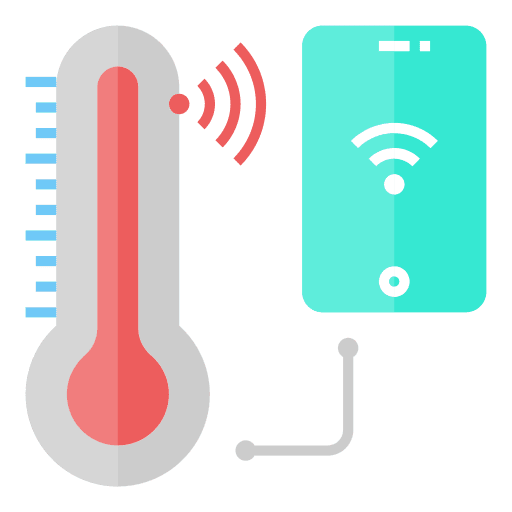 Thermometer smartphone mobile phone cellphone icon