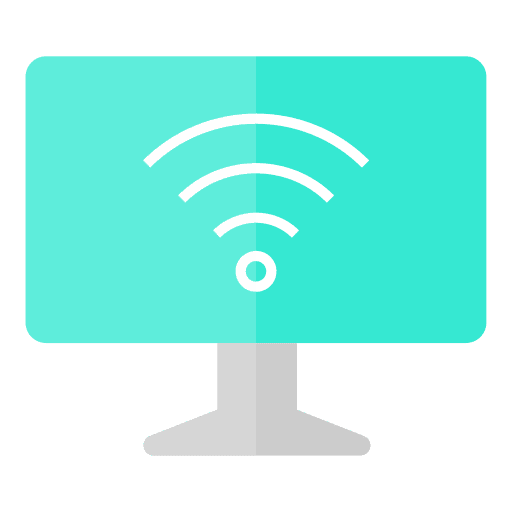 Monitor wireless computer connection icon