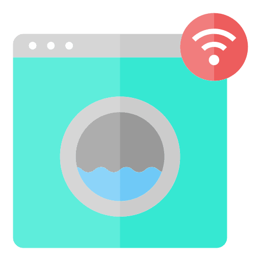 Smart washing machine laundry machine housekeeping wifi icon Smart washing machine laundry machine housekeeping wifi icon