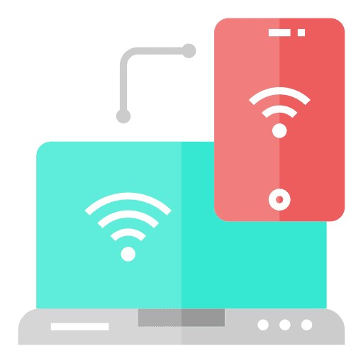 Laptop wifi signal connectivity smartphone icon Laptop wifi signal connectivity smartphone icon