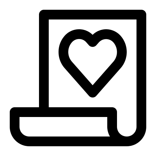 Love letter heart like love letter icon