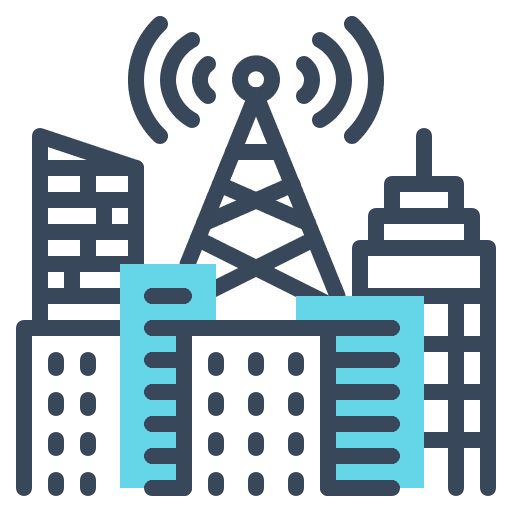 City city architecture and city wireless icon