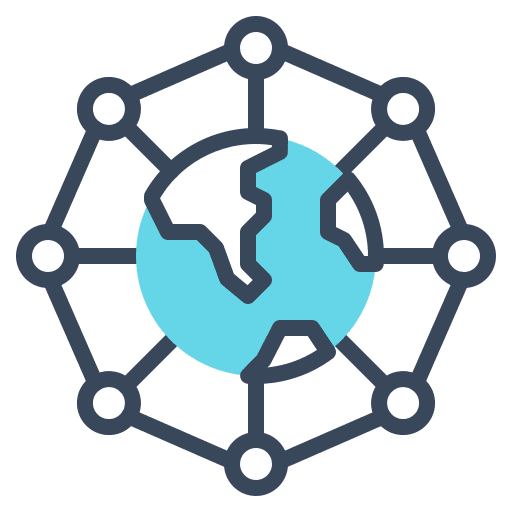 Network iot smart communications icon