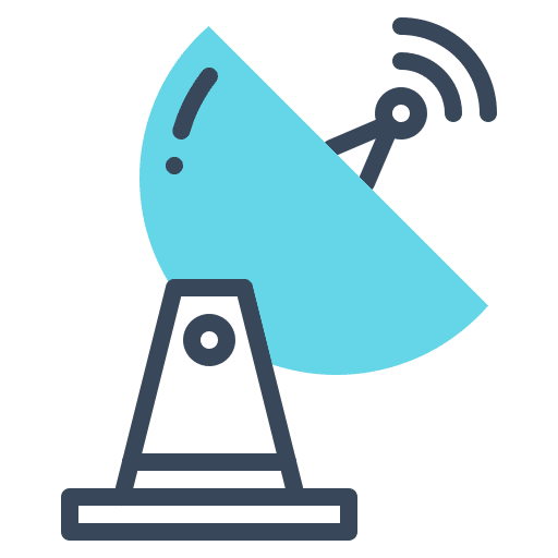 Satellite radio smart dish icon