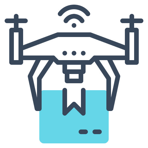 Drone internet of things technology control icon