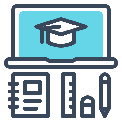 Education computer learning laptop icon