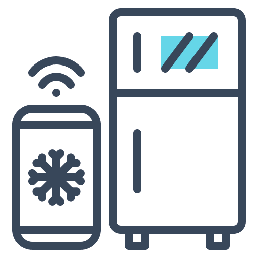 Refrigerator remote mobile smart icon