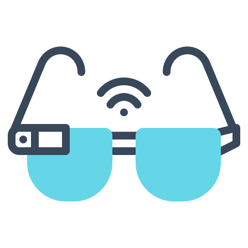 Smart glasses iot smart digital icon