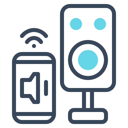 Speaker smart remote sound icon