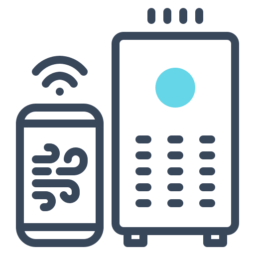 Air purifier smart remote smartphone icon