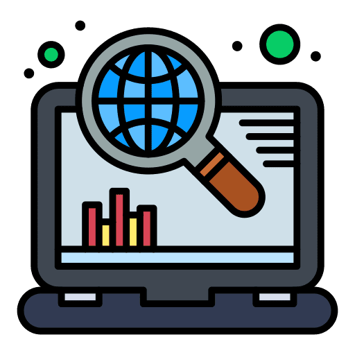 Internet seo and web marketing internet icon