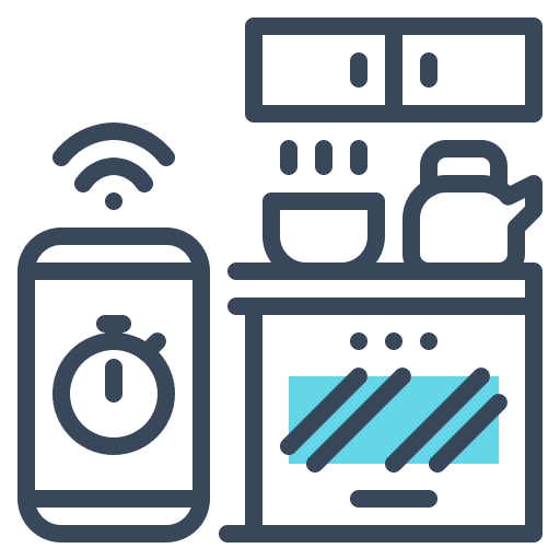 Kitchen timer electronics internet of things icon