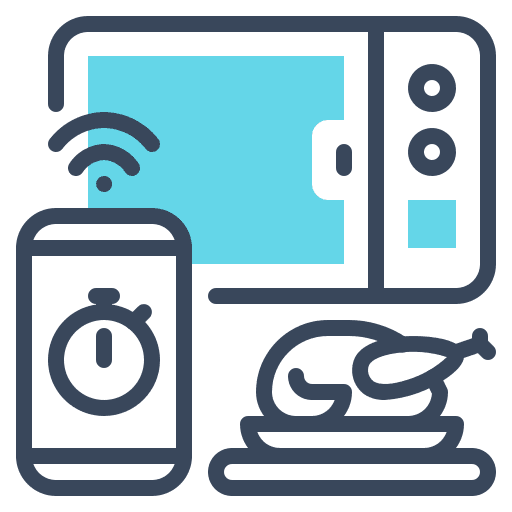 Microwave wireless timer microwave icon