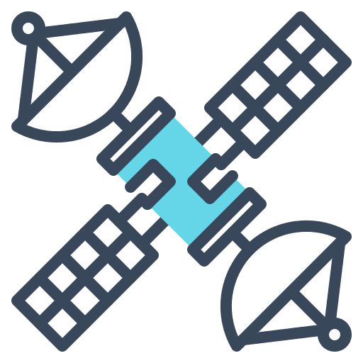 Satellite iot communications space icon