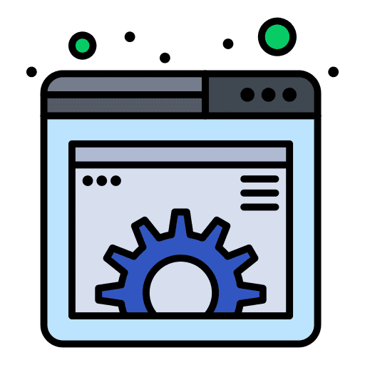 Browser browser seo and web gear icon Browser browser seo and web gear icon