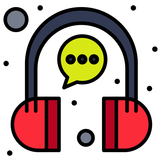 Headphone technical support microphone customer service icon Headphone technical support microphone customer service icon