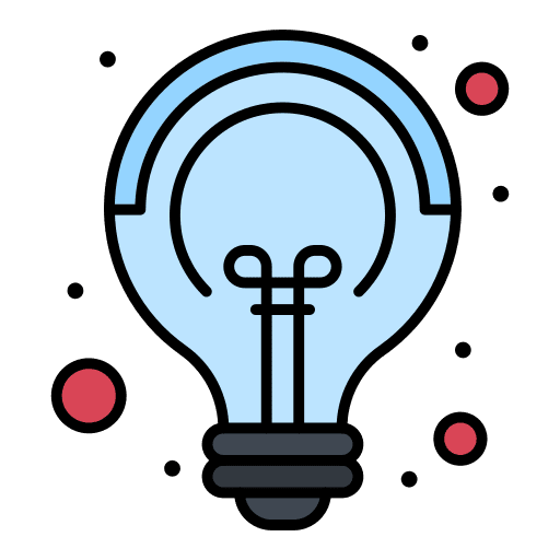 Idea design thinking solution light bulb icon Idea design thinking solution light bulb icon
