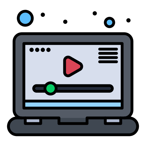 Video player video tutorial laptop music and multimedia icon Video player video tutorial laptop music and multimedia icon
