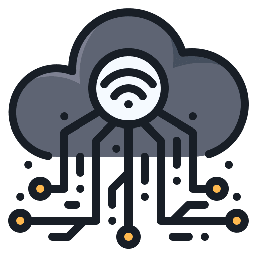 Cloud iot internet of things server icon