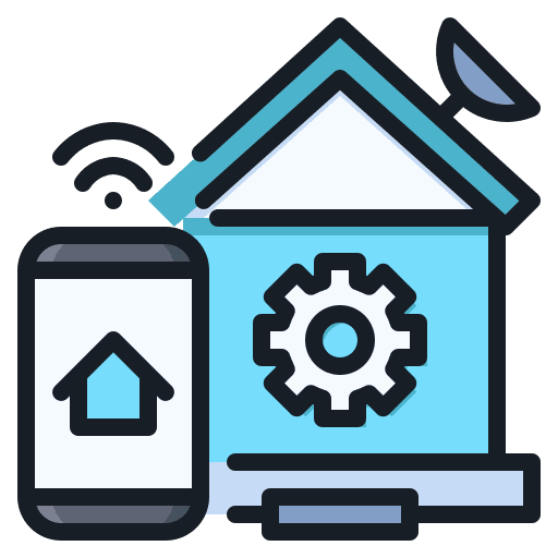 Home automation wireless smart home icon