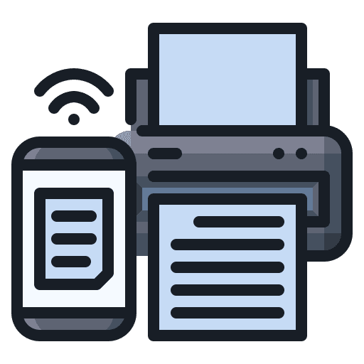 Printer printing smart electronics icon