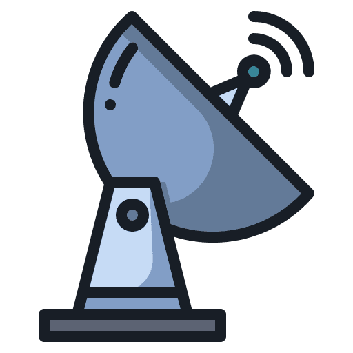 Satellite dish smart antenna icon