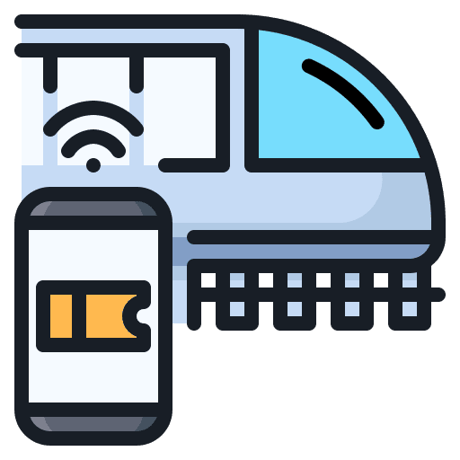 Train train online internet of things icon