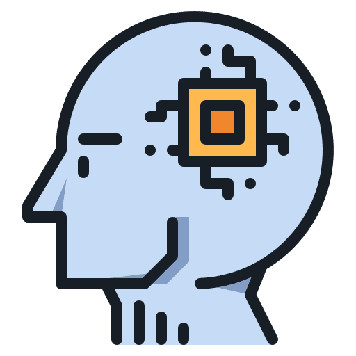 Ai electronics brain chipset icon