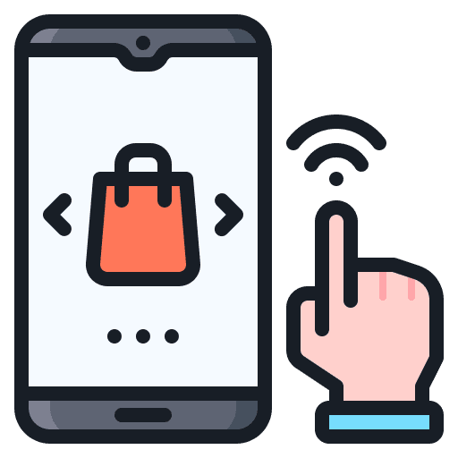 Ecommerce touch iot ecommerce icon