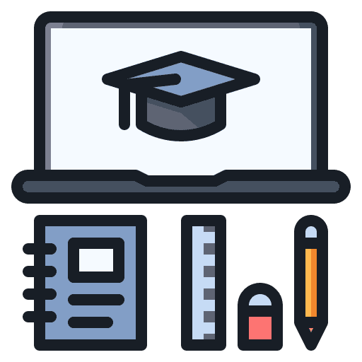 Education laptop education remote icon