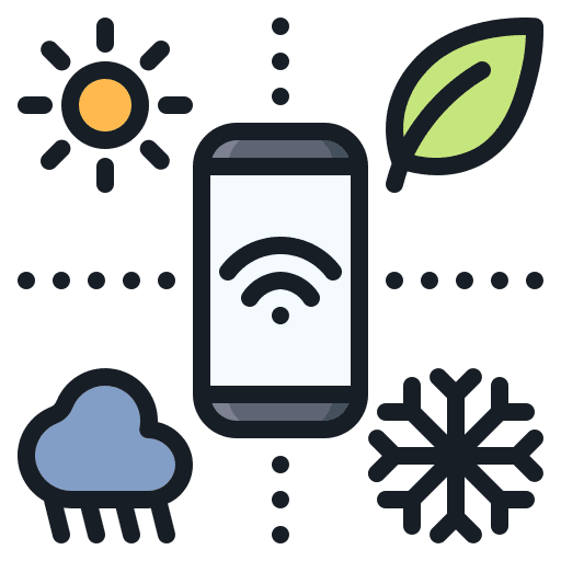 Forecast spring season internet of things icon