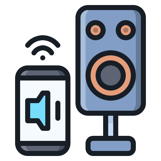 Speaker remote volume internet of things icon