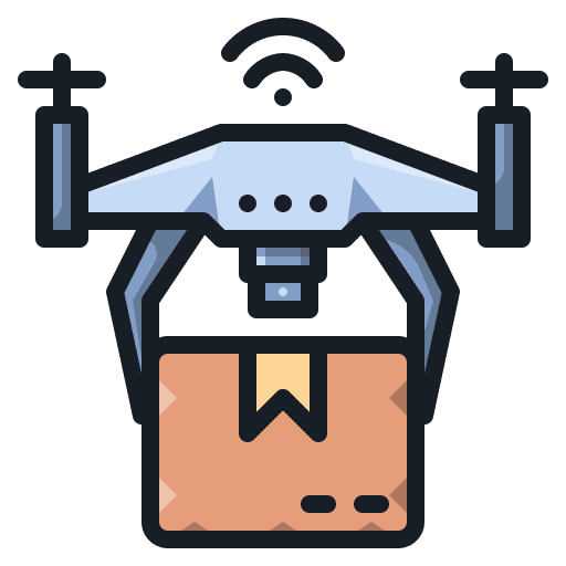 Drone internet of things wireless service icon