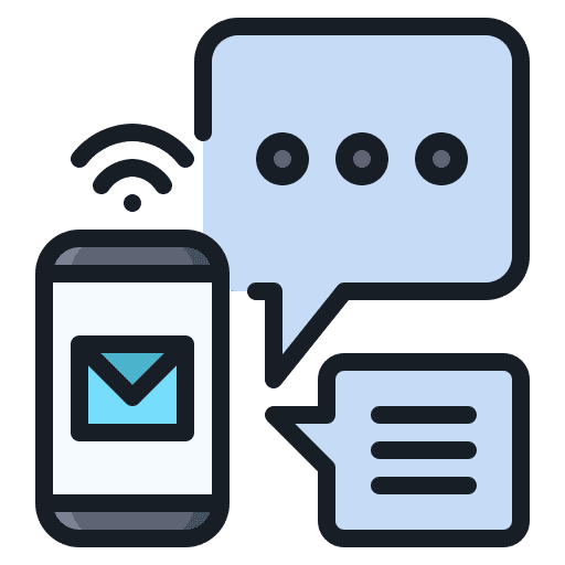 Email message communications wireless icon