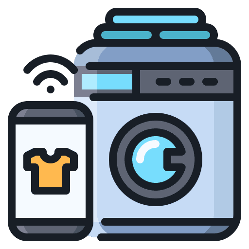 Washing machine laundry remote smart icon
