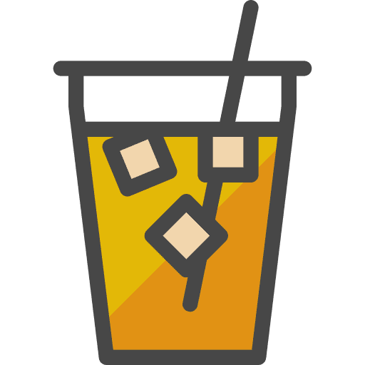 Ice tea food and restaurant beverage tea icon