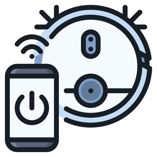 Vacuum vacuum wireless internet of things icon