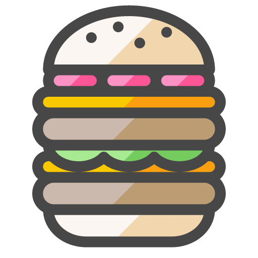 Cheese burger double food burger icon