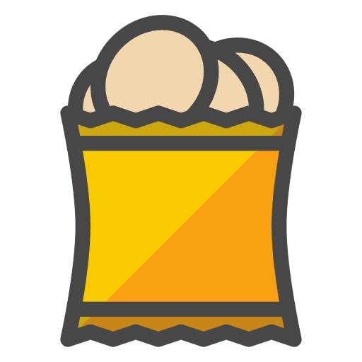 Potato chips food snack chips icon