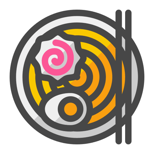 Ramen delicious food carbohydrates icon