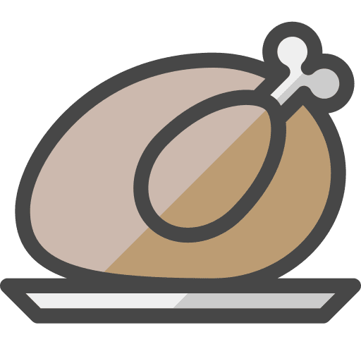 Roasted turkey protein food culinary icon