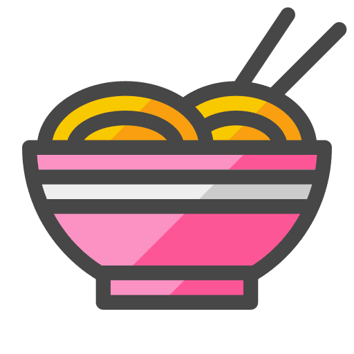 Noodles culinary food dish icon