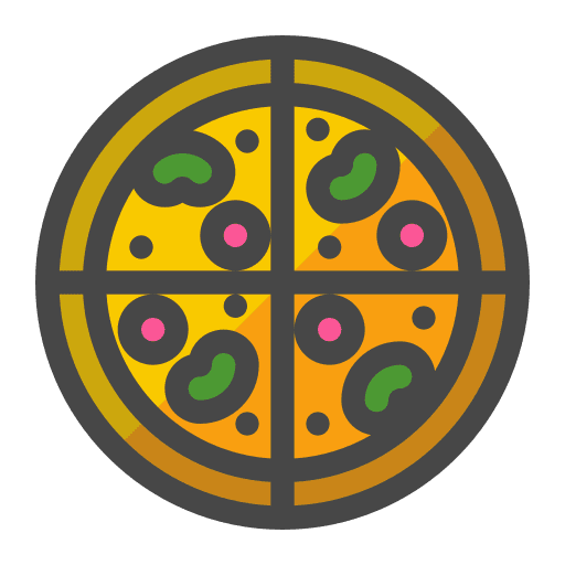 Pizza dish cuisine eat icon