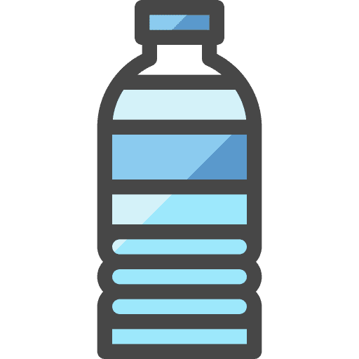 Water bottle mineral water healthy drink food and restaurant icon