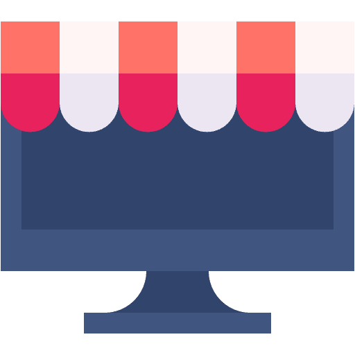 Online shop online purchase ecommerce marketing icon Online shop online purchase ecommerce marketing icon