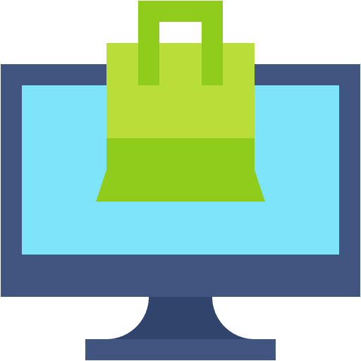 Online store commerce and shopping shopping bag online store icon Online store commerce and shopping shopping bag online store icon